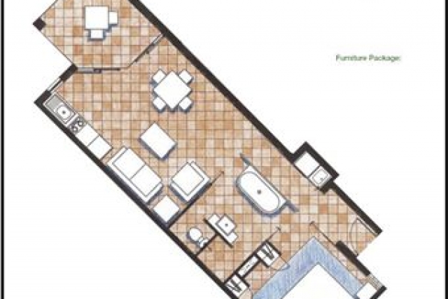 1 Bedroom Apartment - Floorplan 